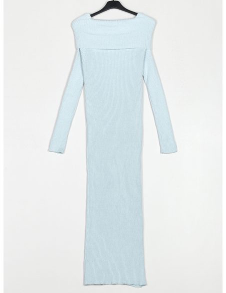 Vestido canalé palabra de honor