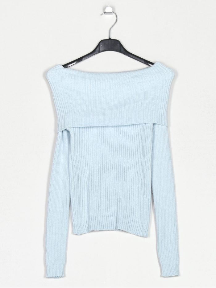 Malha canelada sem alças