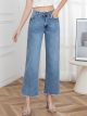 Jeans wide leg bajo desflecado