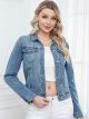 Bestickte Jeansjacke