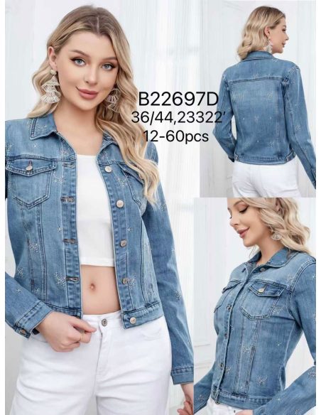 Bestickte Jeansjacke