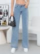 Jeans wide leg estrellas con tachuelas