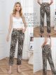 Pantalón denim animal print leopardo