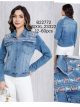 Chaqueta denim bordada mariposas
