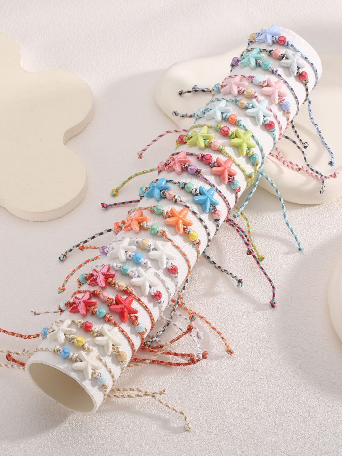 Set mit 24 verstellbaren Seestern-Armbändern mit Display