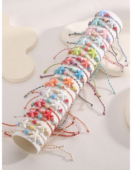 Set mit 24 verstellbaren Seestern-Armbändern mit Display