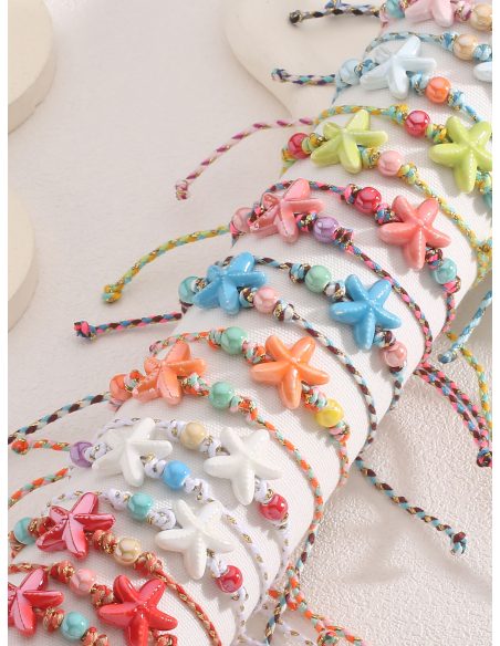 Set mit 24 verstellbaren Seestern-Armbändern mit Display