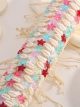 Pack 24 pulseras ajustables conchas y estrellas tropical con expositor