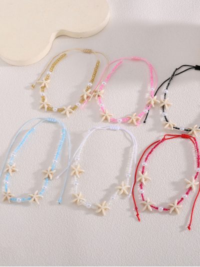 Pack 12 tobilleras ajustables estrella marina 2