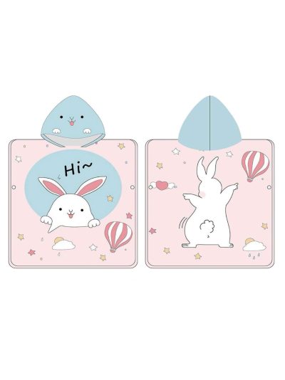 Poncho toalla infantil con capucha estampado fantasía