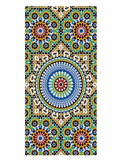 Toalla de playa estampado mosaico mediterráneo