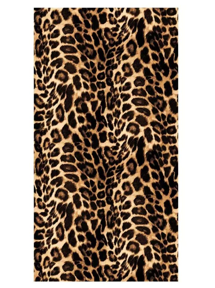 Telo da mare con stampa leopardata