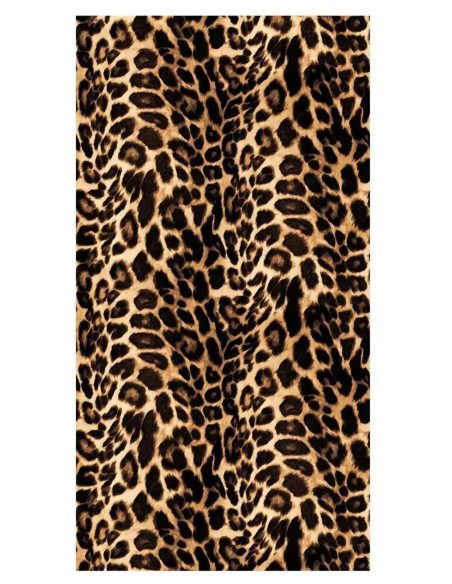 Telo da mare con stampa leopardata