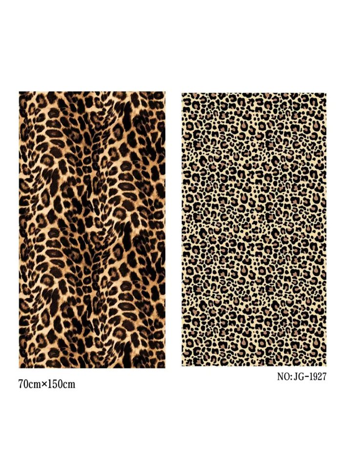 Telo da mare con stampa leopardata