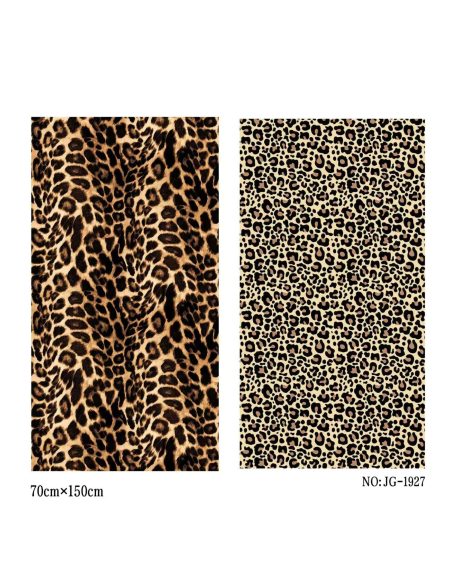 Telo da mare con stampa leopardata