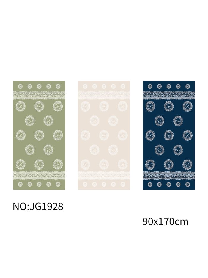 Toalla de playa estilo bandana con sol