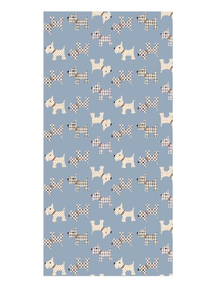 Strandtuch mit Hundemotiv