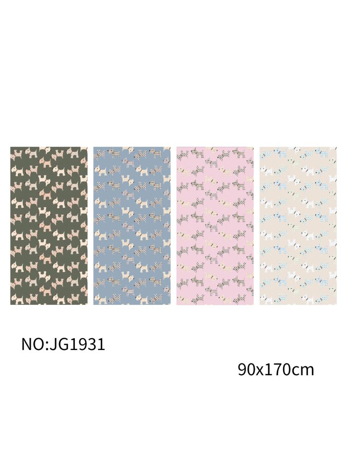 Strandtuch mit Hundemotiv