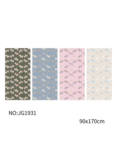 Strandtuch mit Hundemotiv