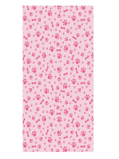 Toalla de playa con estampado de huellas y huesos