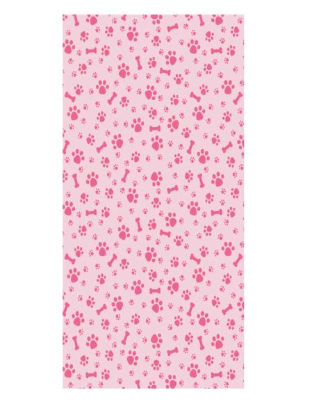 Toalla de playa con estampado de huellas y huesos