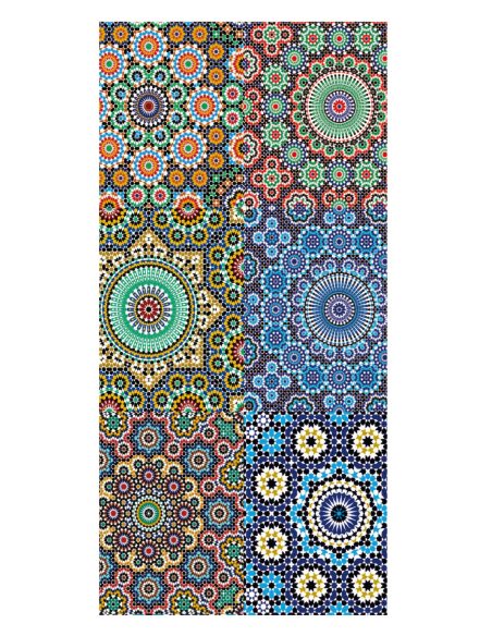 Toalla de playa con estampado de mosaico mandala