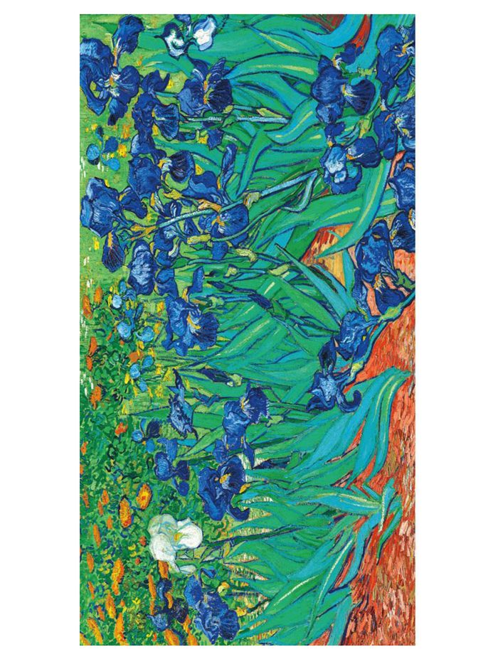 Asciugamano da spiaggia con ispirazione artistica iris blu