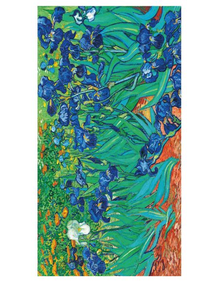 Asciugamano da spiaggia con ispirazione artistica iris blu