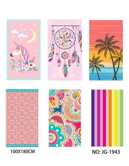 Extra großes bedrucktes Strandtuch