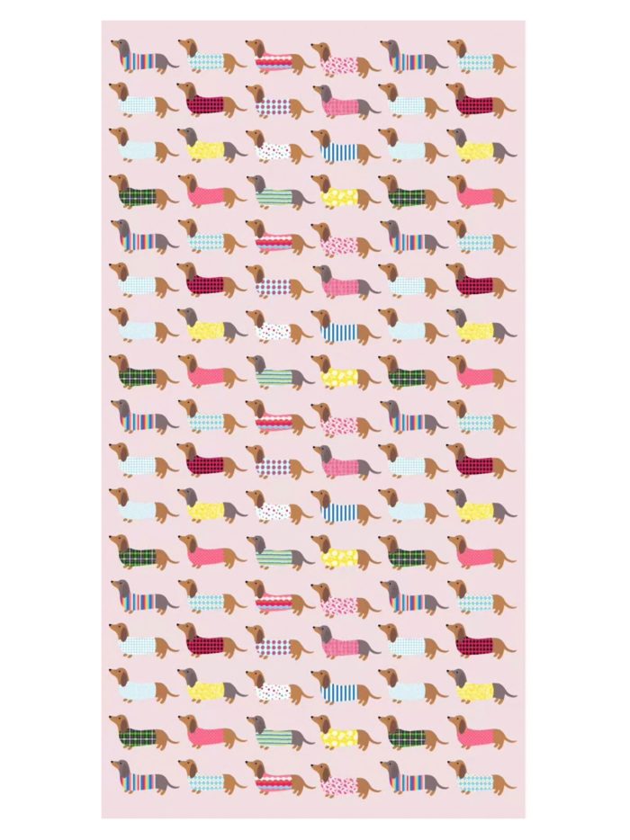 Strandtuch mit Dackelmuster