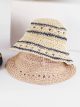 Gorro bucket de rafia calado