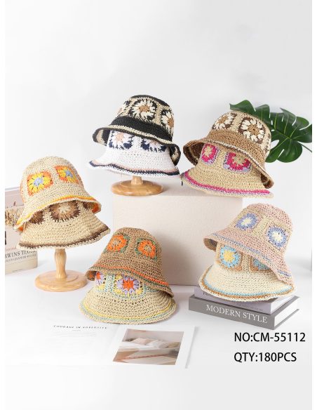 Bob en crochet à carreaux floraux