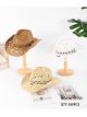 Sombrero de paja estilo cowboy calado con cuentas