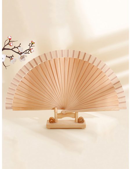 Abanico de madera liso natural