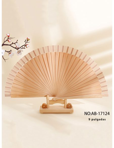 Abanico de madera liso natural