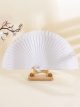 Abanico de madera liso blanco