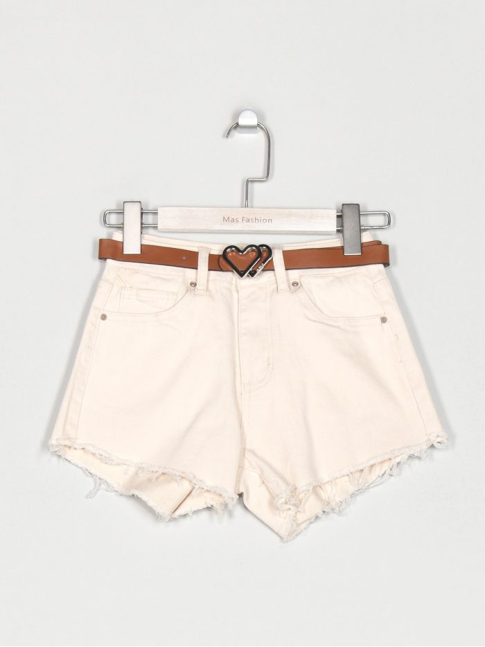 Short denim cinturón tiro alto