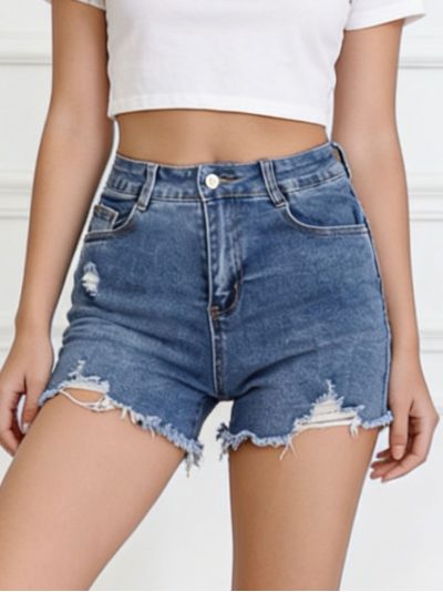 Short denim rotos