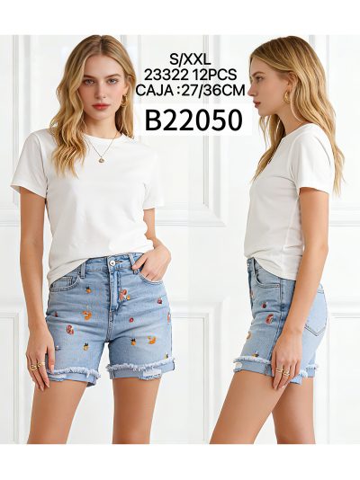 Short denim bordado 2