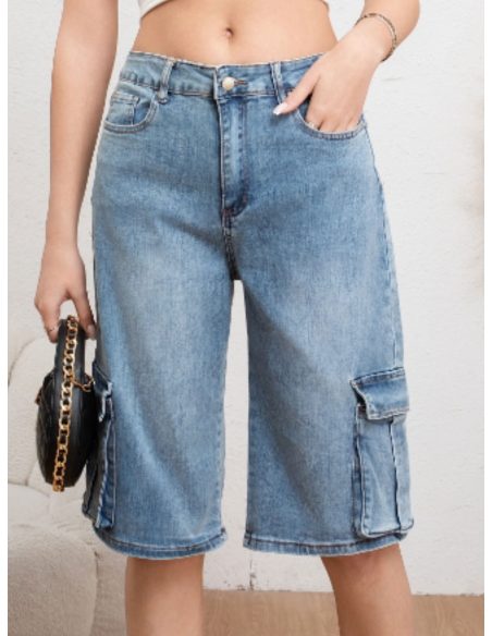 Bermuda denim bolsillos