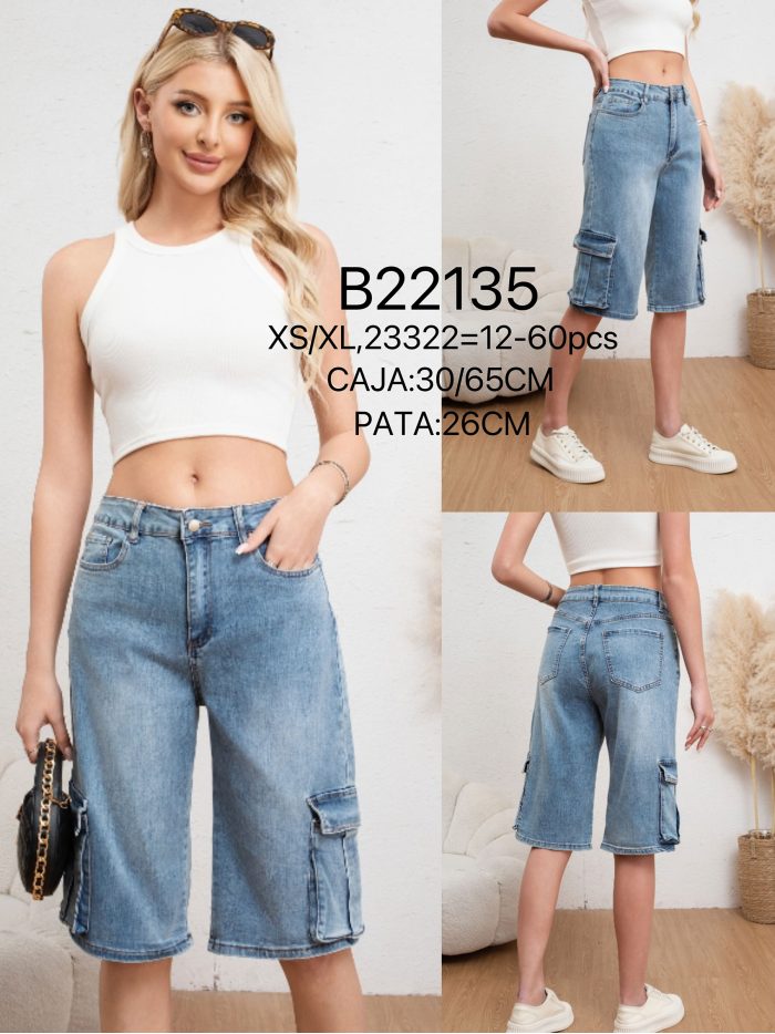 Bermuda denim bolsillos