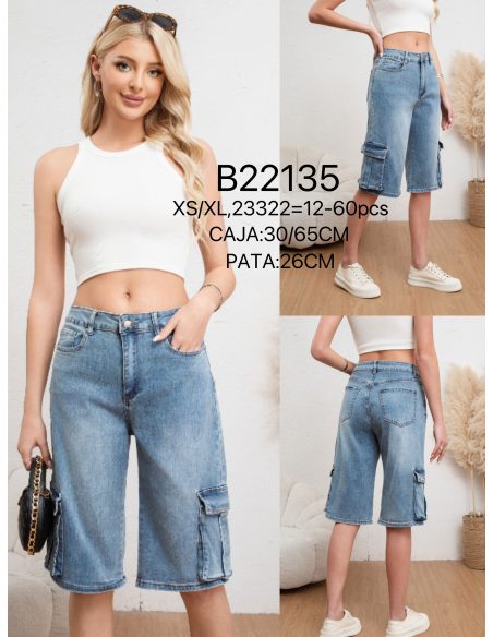 Bermuda denim bolsillos