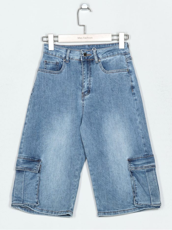 Bermuda denim bolsillos