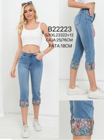 Jeans pirata bordado 2