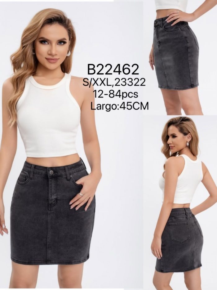 mini-jupe en jean push-up