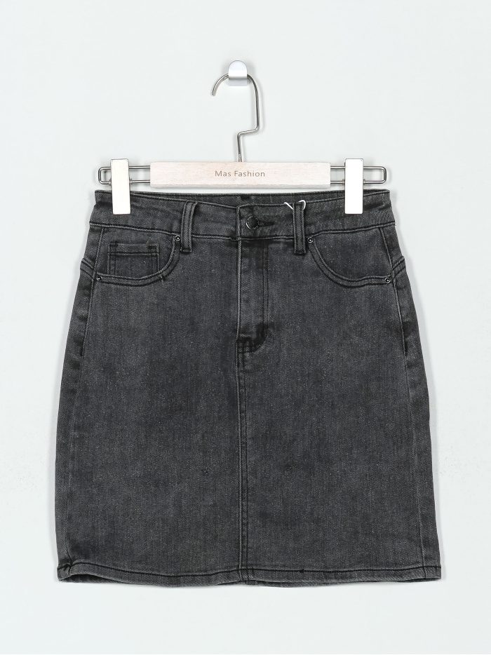 mini-jupe en jean push-up