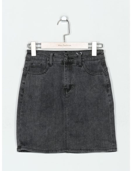 mini-jupe en jean push-up