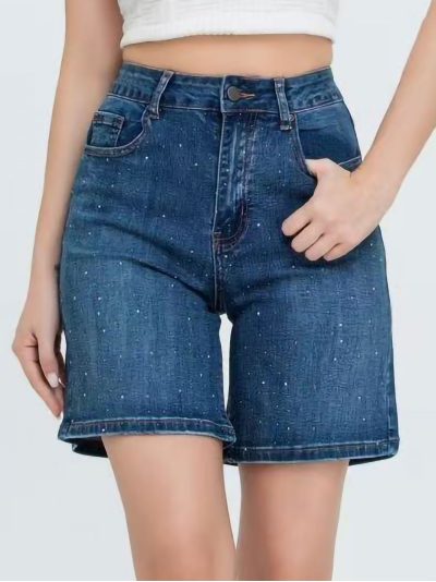 Bermuda denim strass