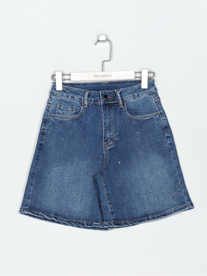 Bermuda denim strass