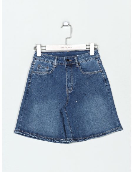 Bermuda denim strass